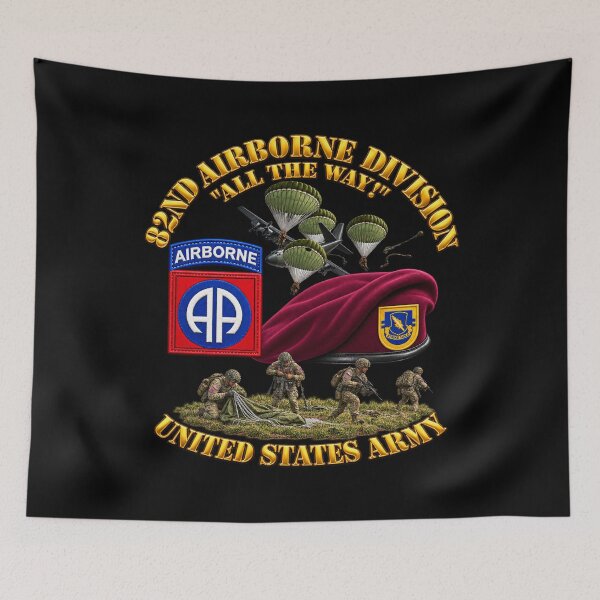 Item preview, 82nd Airborne Div - Beret - Mass Tac - Maroon  - 2nd Bn - 504th Infantry - DZ Action - 3D - Transparent designed and sold by Military Insignia Products.