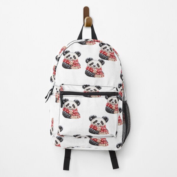 Item preview, Winter Panda with Red Snowflake Scarf designed and sold by JanChryzostom.