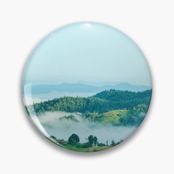 Item preview, Village Fields Above the Sea of Mist — Clear Morning at Pa Pong Piang, Thailand designed and sold by Jomsunshine.