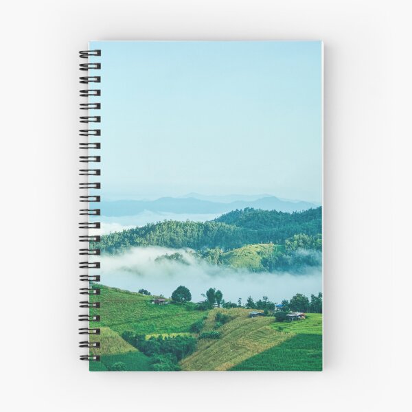 Item preview, Village Fields Above the Sea of Mist — Clear Morning at Pa Pong Piang, Thailand designed and sold by Jomsunshine.
