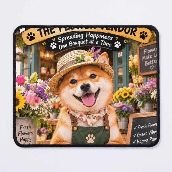 Item preview, Paw-Fessional Shiba Inu Florist – Cute Flower Shop Dog Design designed and sold by TeeVibeHaus.