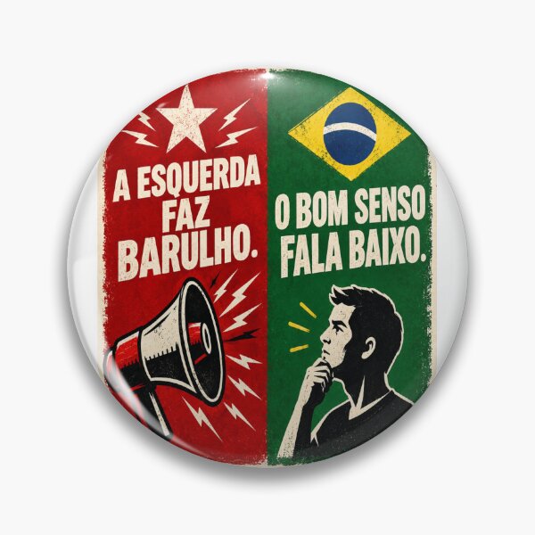 Item preview, A Esquerda Faz Barulho, o Bom Senso Fala Baixo | Sátira Política designed and sold by Neon Ink Designs.