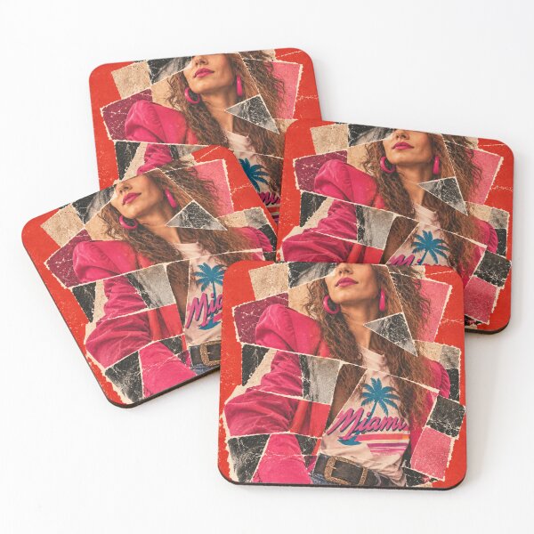 Item preview, Deconstructed Retro Girl Portrait Collage – 80s Miami Fashion designed and sold by alijun.