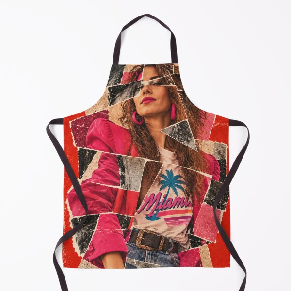 Item preview, Deconstructed Retro Girl Portrait Collage – 80s Miami Fashion designed and sold by alijun.