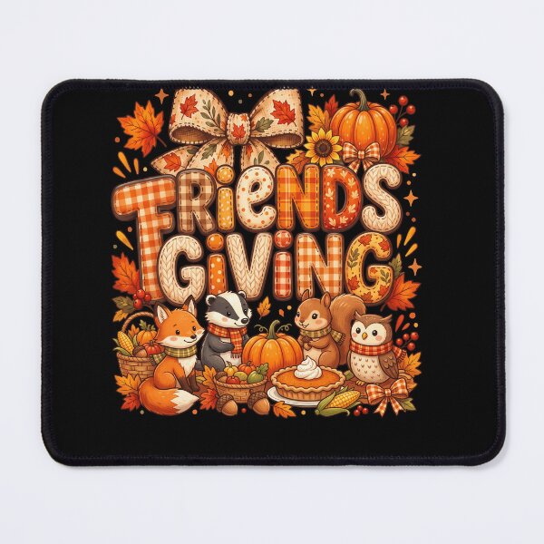 Item preview, Autumn Friends Giving Illustration with Pumpkin, Fox, Owl, Badger and Harvest Leaves designed and sold by ArcaneArtistry.