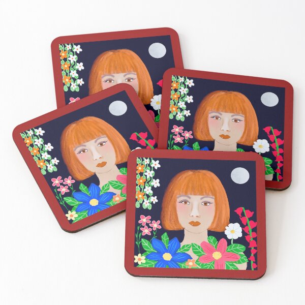 Item preview, Portrait with Vibrant Floral Background designed and sold by Elaine M Hayward .