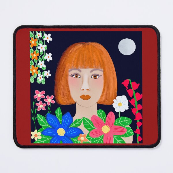 Item preview, Portrait with Vibrant Floral Background designed and sold by Elaine M Hayward .