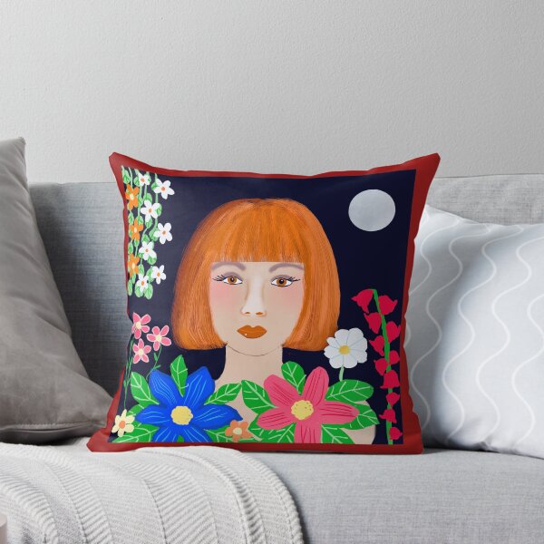 Item preview, Portrait with Vibrant Floral Background designed and sold by Elaine M Hayward .