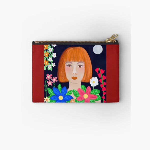 Item preview, Portrait with Vibrant Floral Background designed and sold by Elaine M Hayward .