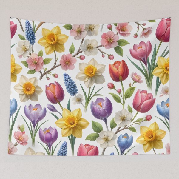 Item preview, Spring Botanical Garden Floral Pattern designed and sold by Sybille-Yates.