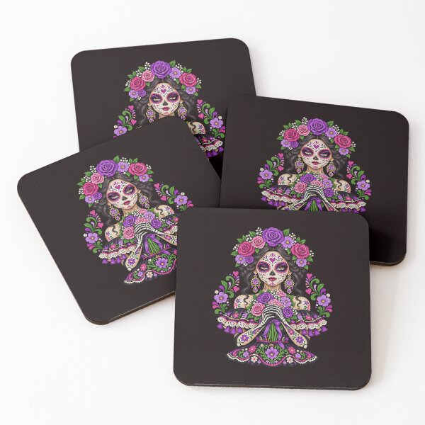Item preview, Dia De Los Muertos Catrina Sugar Skull Floral Women Girl designed and sold by ImeldaSparks.