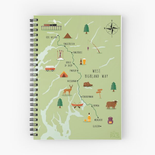 Item preview, Illustrated map of West Highland Way designed and sold by ymkesinfogr.