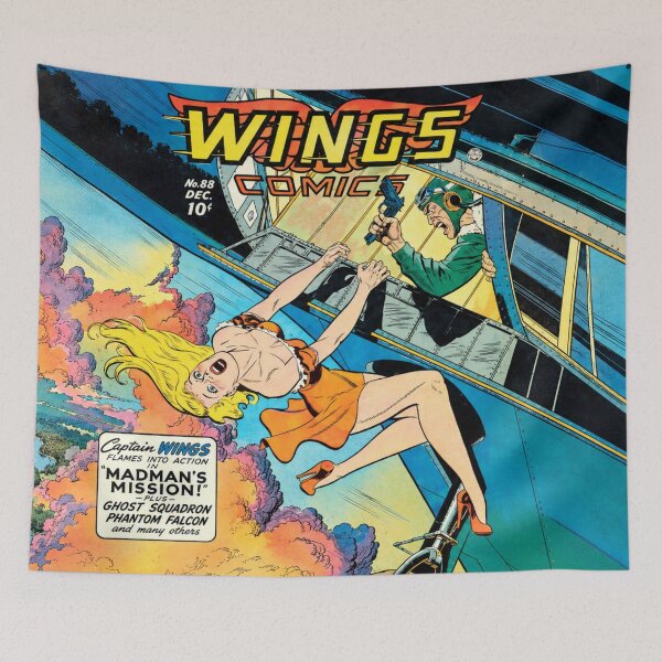 Item preview, Vintage Comic Book Style Airplane Rescue Adventure Wall Art for Comic Collectors designed and sold by RickE.