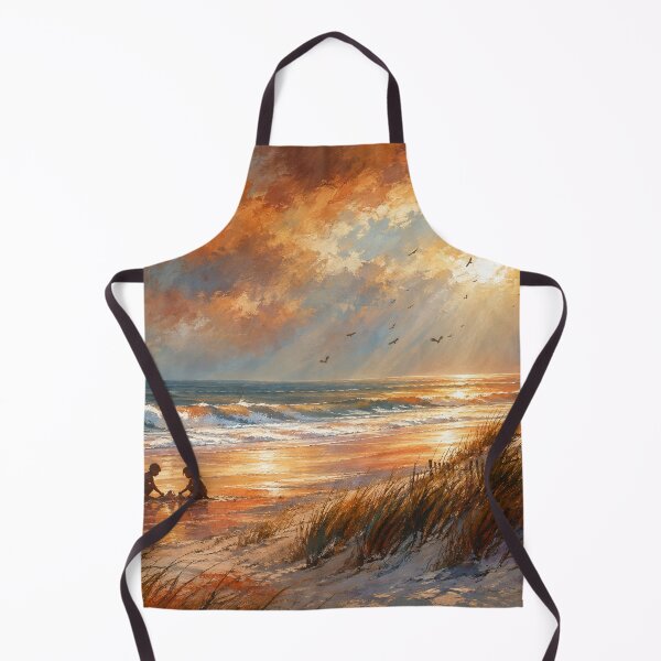 Item preview, Golden Shoreline Whispers Coastal Sunset Art Print designed and sold by Joey Santiago.