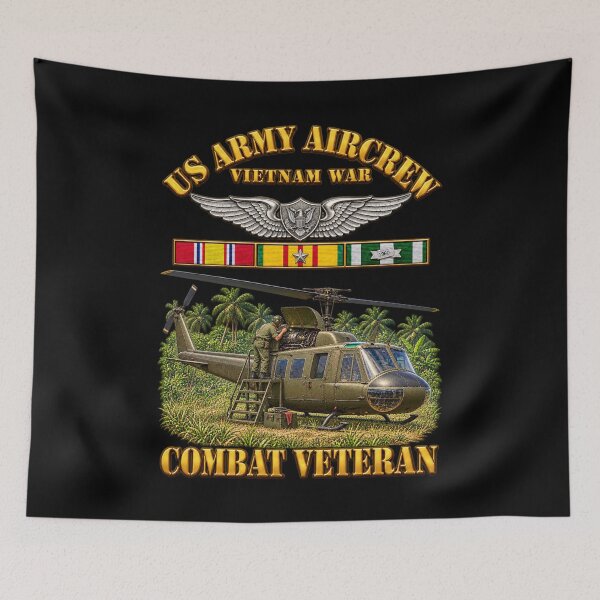 Item preview, US Army Aircrew - Vietnam Veteran - Aircrew Badge - Combat Veteran - w VN SVC - Huey Door-Gunner - 3D - Transparent designed and sold by Military Insignia Products.