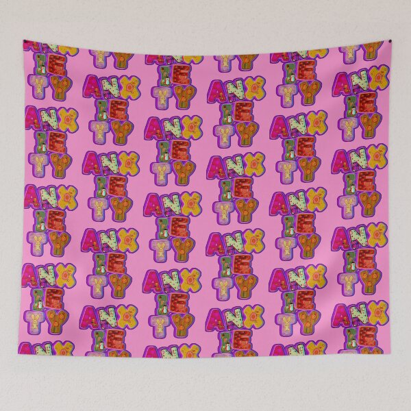 Item preview, Anxiety Spelled In Kawaii Patches designed and sold by weirdove.