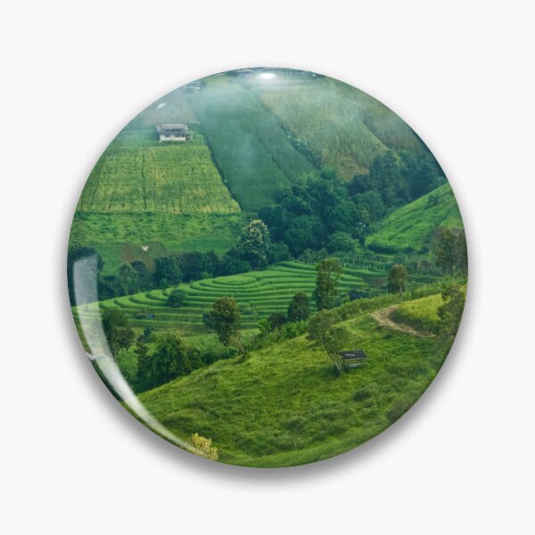 Item preview, Spiral Rice Terraces and Misty Hill Village — Pa Pong Piang, Chiang Mai Thailand designed and sold by Jomsunshine.