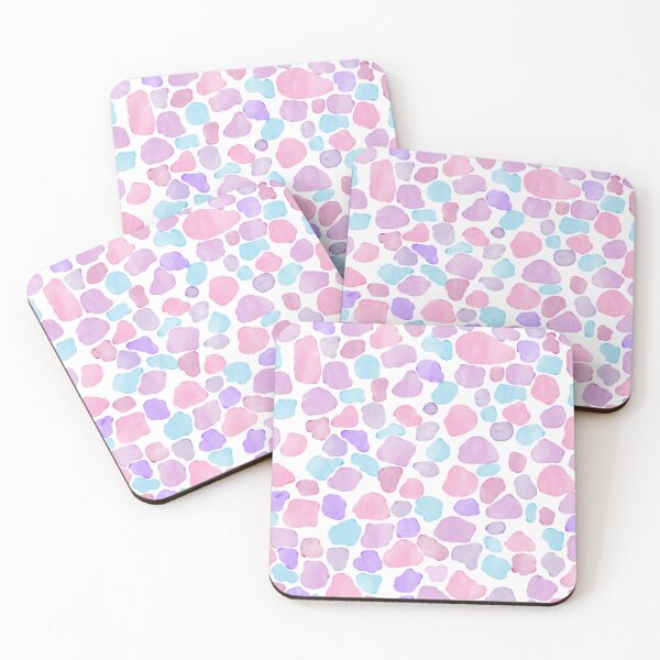 Item preview, Pastel Watercolor Pebbles – Pink Lavender Blue Abstract Pattern designed and sold by GemniShop.