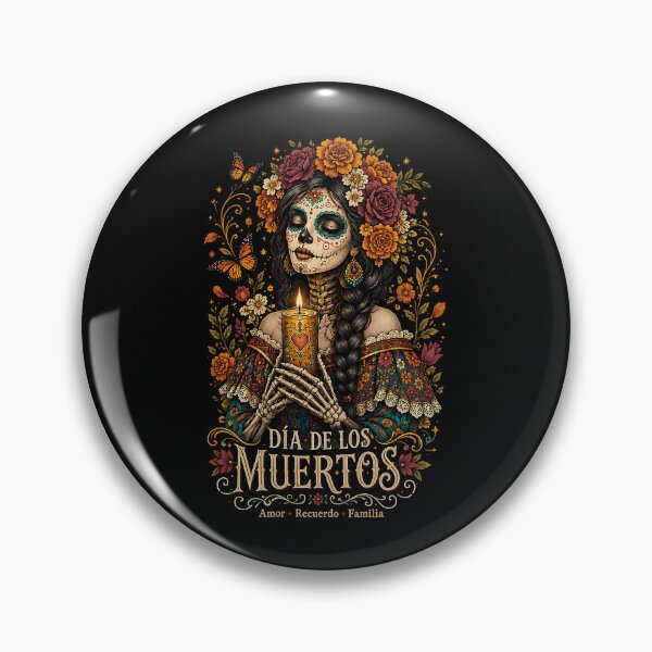 Item preview, Dia De Los Muertos La Catrina Floral Sugar Skull designed and sold by khdmalakarak.