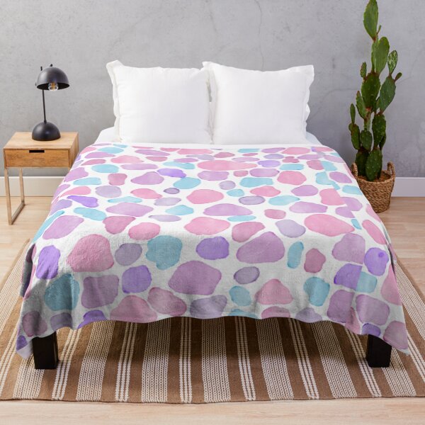 Item preview, Pastel Watercolor Pebbles – Pink Lavender Blue Abstract Pattern designed and sold by GemniShop.
