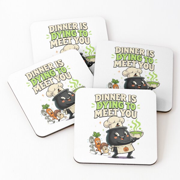 Item preview, Dinner Is Dying to Meet You Funny Halloween Cauldron Design. designed and sold by The-T-In-Retro.