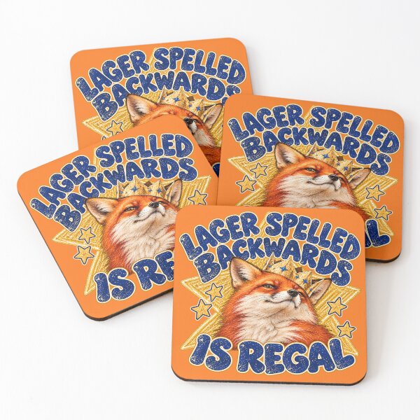 Item preview, Lager Spelled Backwards Is Regal Fox designed and sold by Furflix.