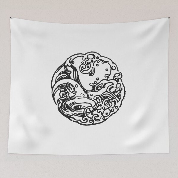 Item preview, Linocut Artwork: Waves designed and sold by kokopuffed.
