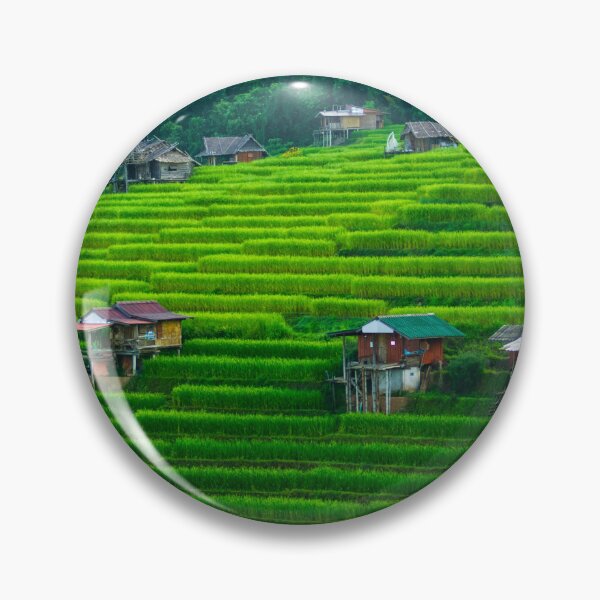 Item preview, Hillside of Rice and Stilt Houses — Terrace Village Below the Jungle, Pa Pong Piang Thailand designed and sold by Jomsunshine.