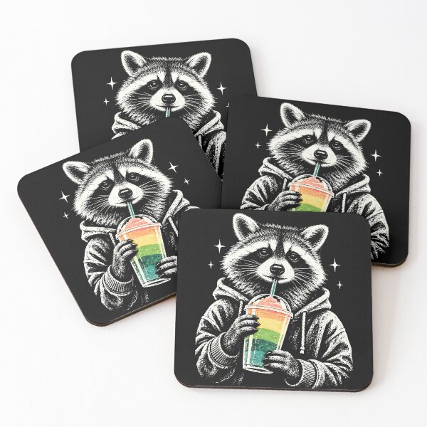 Item preview, Cute Pride Trash Panda Rainbow Slushie Graphic designed and sold by MagicTheDog.