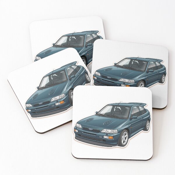 Item preview, 1992 Mallard Green Ford Escort RS Cosworth JDM Rally Icon Sticker designed and sold by Fixnovaguide.