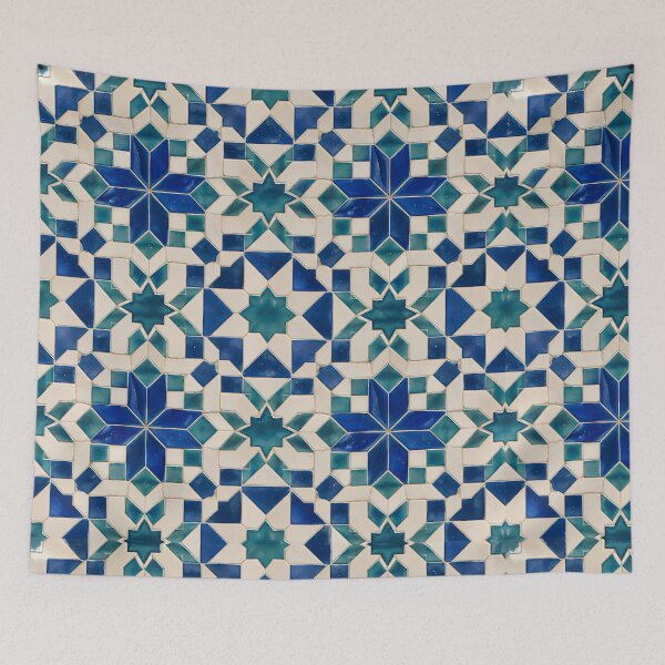 Item preview, Cobalt Blue Geometric Star Tile Pattern designed and sold by Apex Designs.