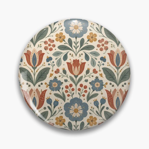 Item preview, Vintage Tulip Folk Floral Pattern designed and sold by Apex Designs.
