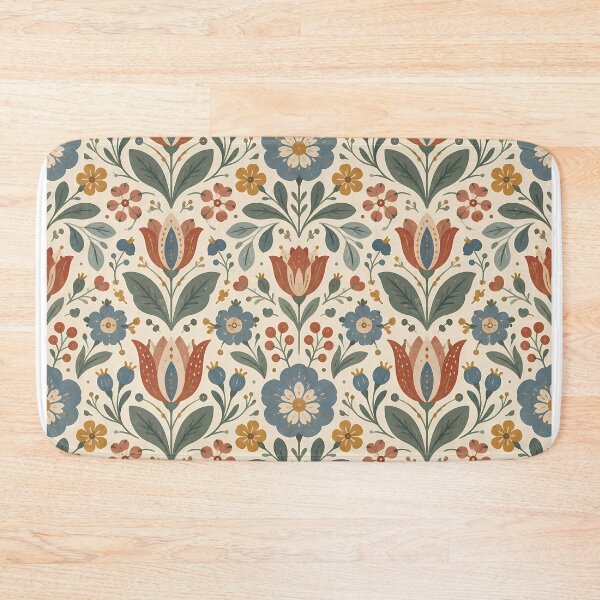 Item preview, Vintage Tulip Folk Floral Pattern designed and sold by Apex Designs.