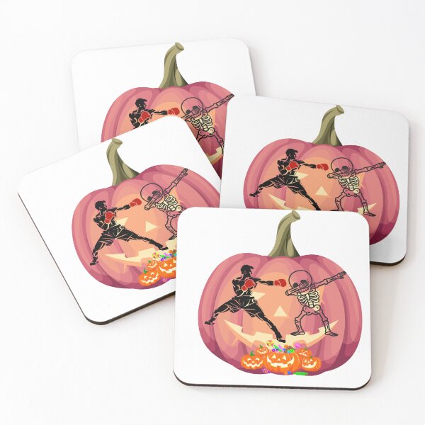 Item preview, Halloween Boxer Fighting Skeleton Dabbing Pumpkin Art designed and sold by Palette _Vibes.