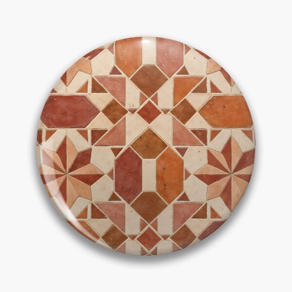 Item preview, Terracotta Geometric Star Tile Pattern designed and sold by Apex Designs.