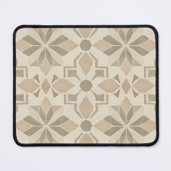 Item preview, Sage Green Geometric Star Tile Pattern designed and sold by Apex Designs.