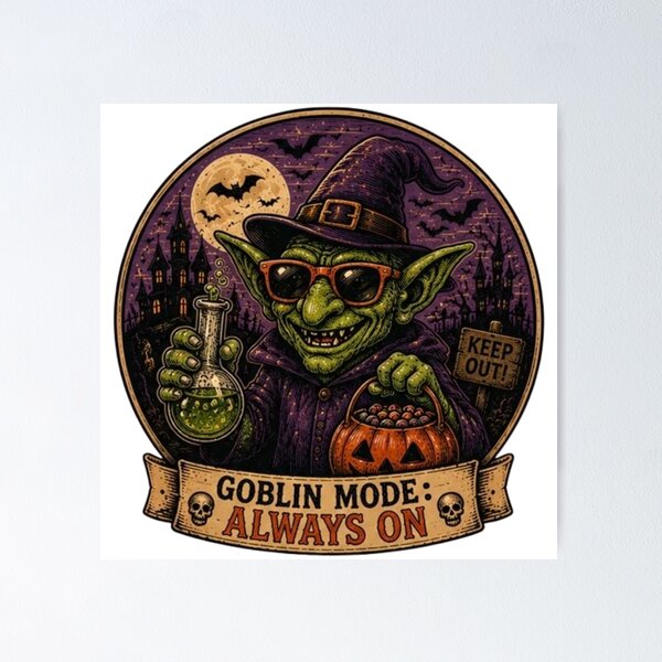 Item preview, Spooky Halloween goblin  designed and sold by JonysCreativeDesigns.