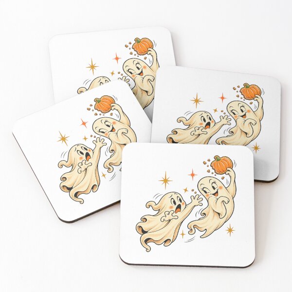 Item preview, Halloween Ghosts Sharing a Pumpkin Cookie designed and sold by Apex Designs.