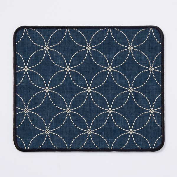Item preview, Indigo Interlocking Circle Stitch Pattern designed and sold by Apex Designs.