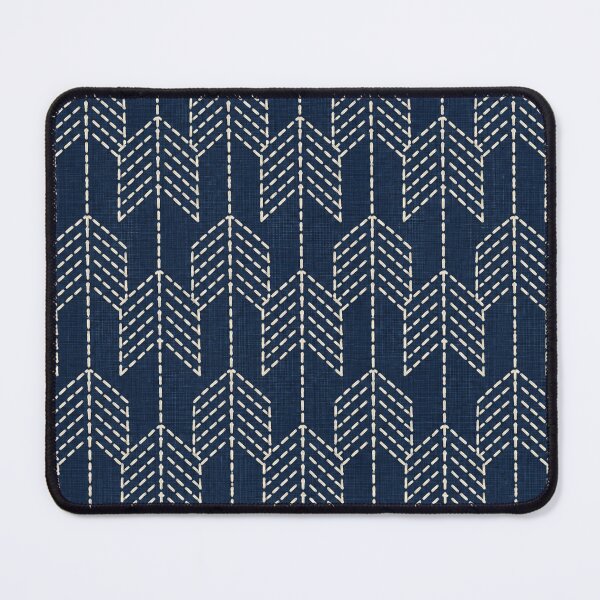 Item preview, Indigo Arrow Feather Stitch Pattern designed and sold by Apex Designs.