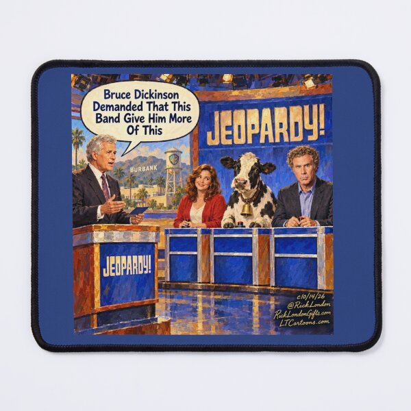Item preview, Funny More Cowbell Game Show Cartoon | Cowbell Comedy Parody Art designed and sold by Rick London Gifts.