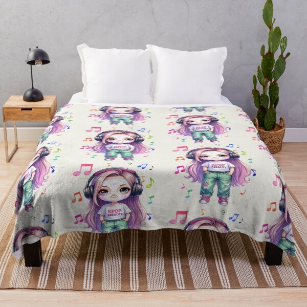 Item preview, Korean Beauty & K-Pop chibi girl fan designed and sold by LiskoDesign.