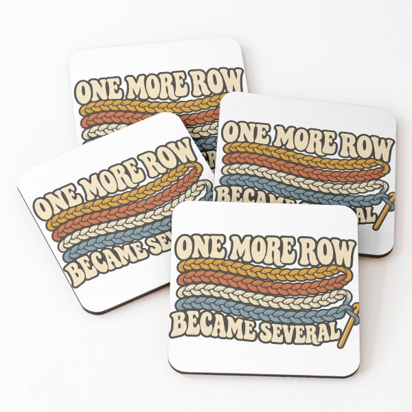 Item preview, One More Row Became Several – Retro Crochet Humor designed and sold by Golden Era Studio.