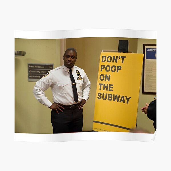 don't poop on the subway Poster
