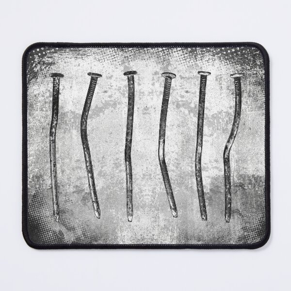 Item preview, Six Bent Rusty Used Nails Hardware Specimen Row designed and sold by Ghoul Enterprises.