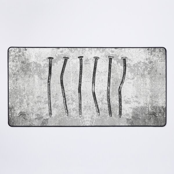 Item preview, Six Bent Rusty Used Nails Hardware Specimen Row designed and sold by Ghoul Enterprises.