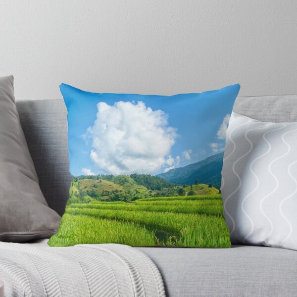 Item preview, Big Cloud Over the Rice Field — Blue Sky Summer Day, Chiang Mai Thailand designed and sold by Jomsunshine.