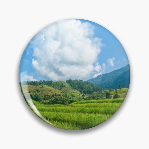 Item preview, Big Cloud Over the Rice Field — Blue Sky Summer Day, Chiang Mai Thailand designed and sold by Jomsunshine.