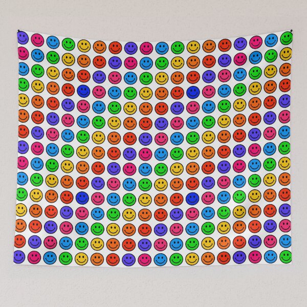 Item preview, Vibrant Colorful Smiley Face Pattern designed and sold by Retro-Siren.