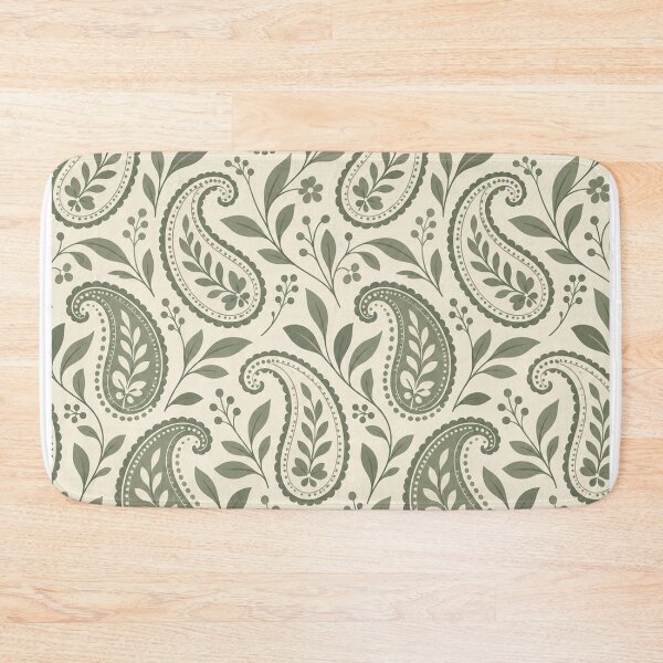 Item preview, Sage Cream Minimal Paisley Pattern designed and sold by Apex Designs.